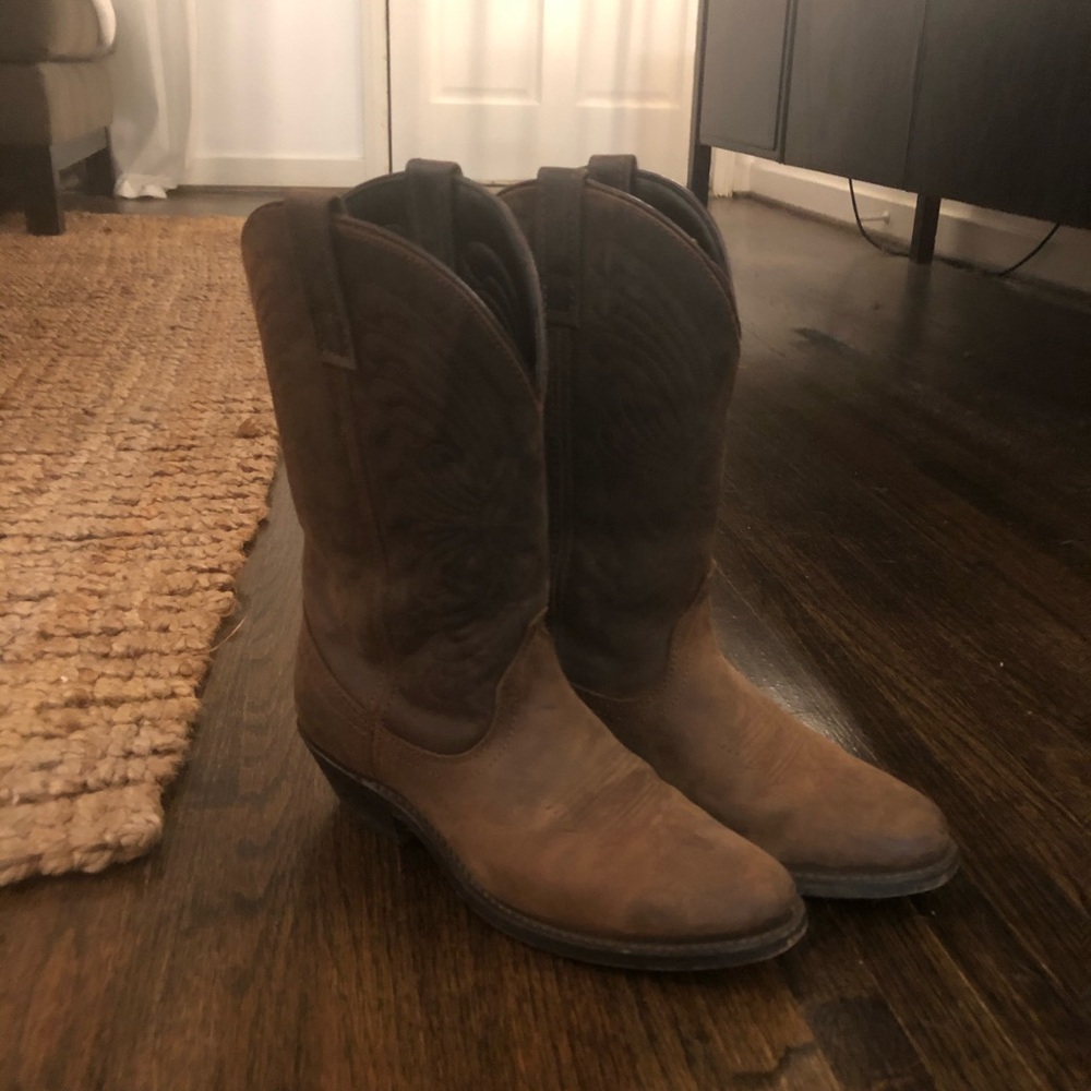 Brown Leather Cowboy Boots